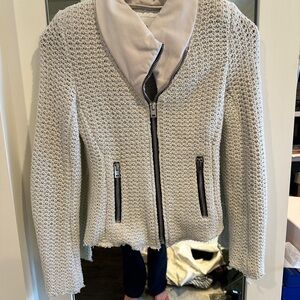 IRO Off-White Textured Jacket with Zipper